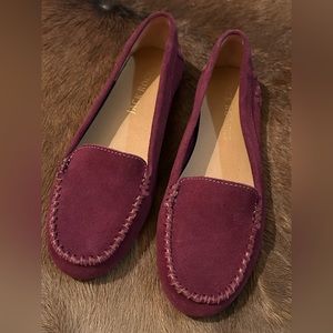 Jack Rogers Wine Suede Loafers